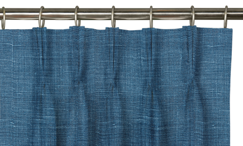 Custom Drape - Triple pinch - Textured Navy - 66 " width x 85 " height