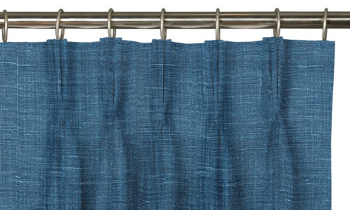 Custom Drape - Triple pinch - Textured Navy - 24 " width x 10 " height