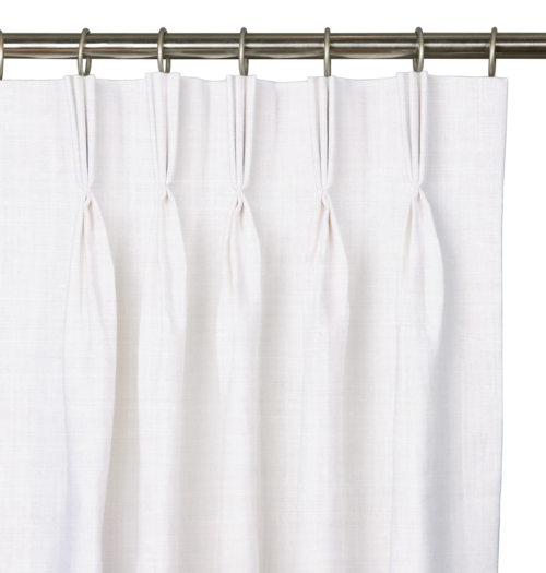 Custom Drape - Triple pinch - Soft Snow - 71 " width x 90 1/2" height